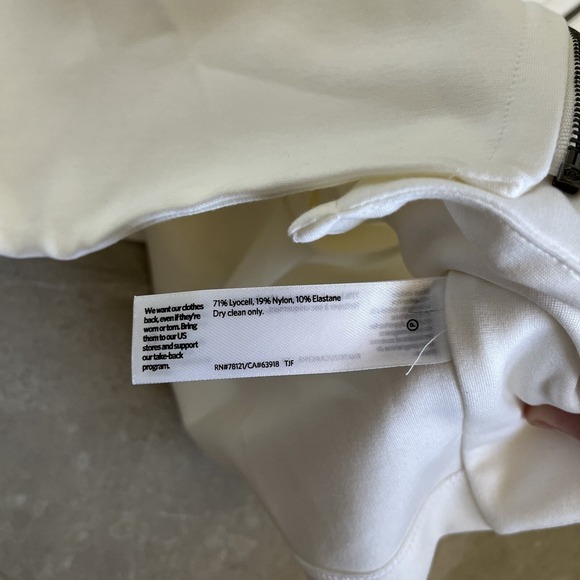 NWT Eileen Fisher Flex Tencel Ponte Round Neck Boxy Fit Women's S Ivory Full Zip - Picture 8 of 8